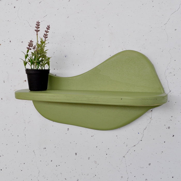 Hanah Home Meh224 Estantería de Pared Verde Claro